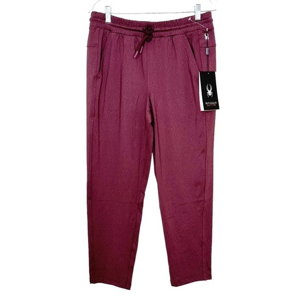 NWT Spyder Active Women's Medium Burgundy Joggers - Picture 1 of 7